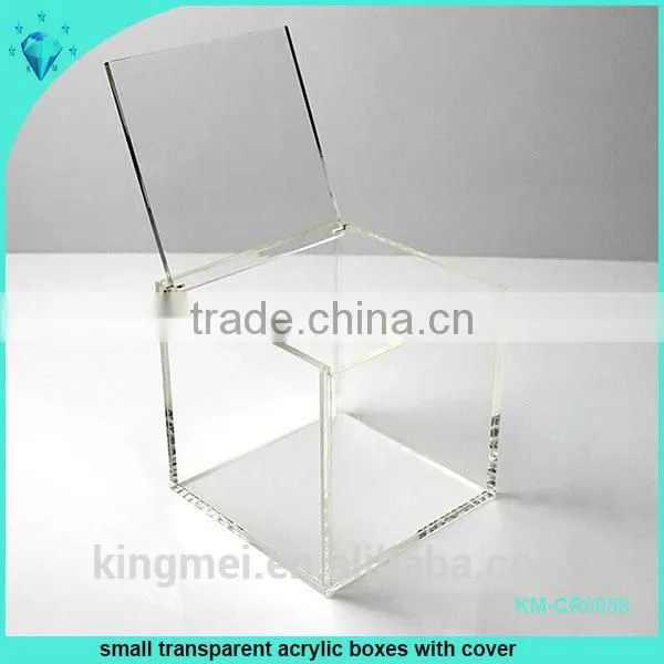small transparent acrylic boxes with cover