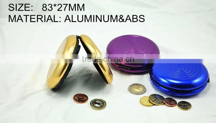 Fashion New Aluminium Euro Coin Dispenser Holder Purse Wallet Hold Coins Gadget