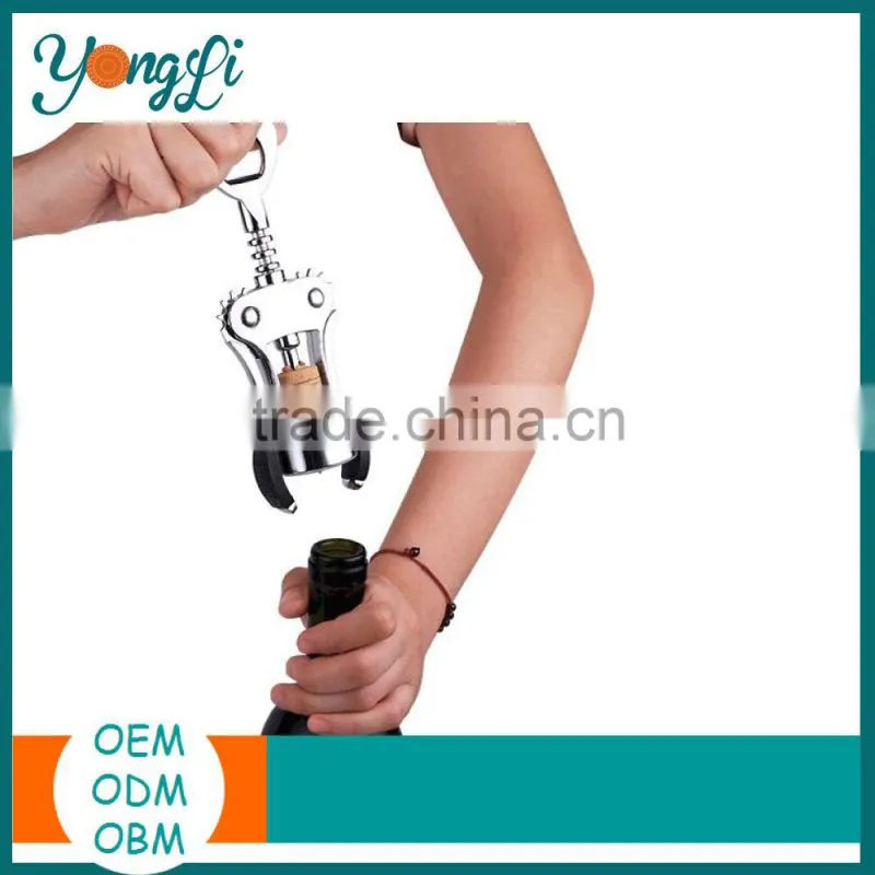 Bar Wine Accessories Wing Corkscrew Opener- Stainless Steel Beer Wine Bottle Opener