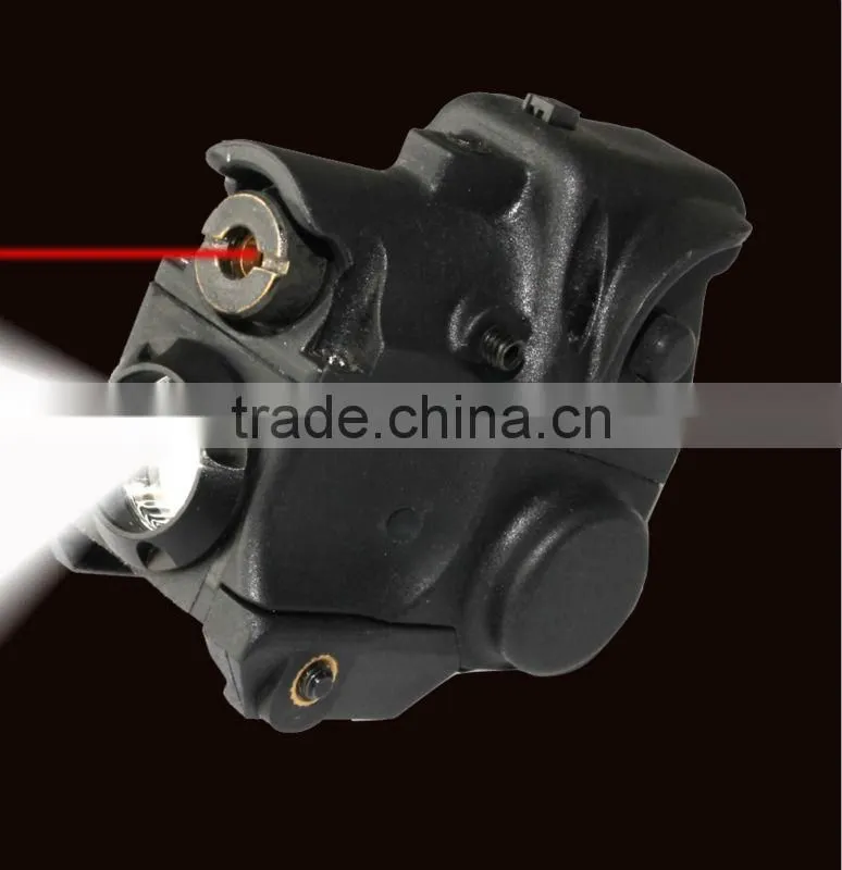 Super compact tactical red laser sight and strobe 80 lumens CREE Q5 led flashlight combo (FDA certified)