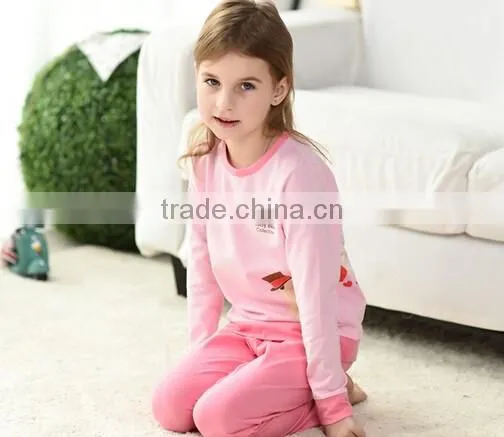 100% cotton kids pajama blank boys and girls shirts+pants pajama sleepwear baby pajamas