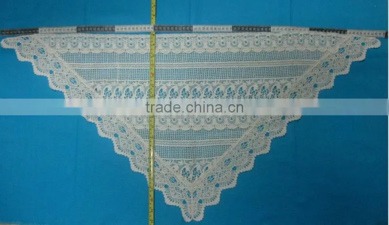 2014 cotton crochet lace winter triangle scarf