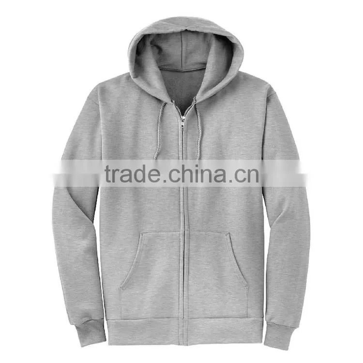 Wholesale Price Custom Label Design Bulk Man Plain Polyester Cotton Fleece Zip Up Hoodie