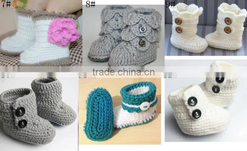 Alibaba china cheap price hand knitted baby booties