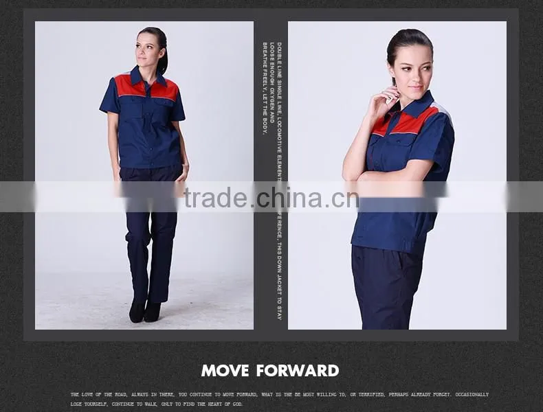 Juqian mens working coverall workwear Cotton short sleeve summer Industrial safey work uniforms