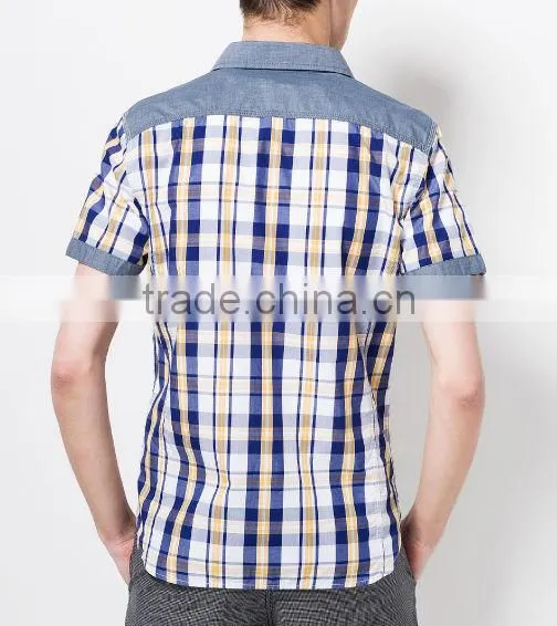 Latest design Egyptian cotton Italian jeans men casual shirt
