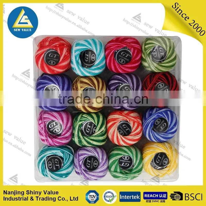 32s/2 wholesale colorful 100% Cotton cross stitch thread