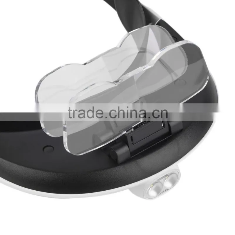 2017 Hot Selling 2 LED Headband Glasses Illuminated Magnifier Loupe Single/Bi-plate Magnifications 5 Lens