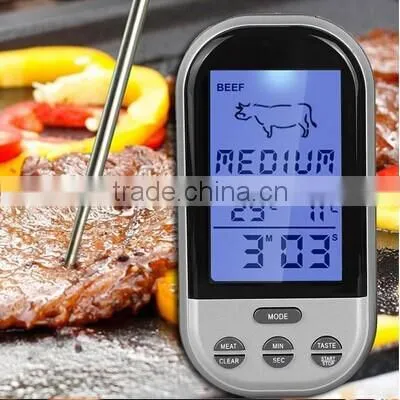 Programmable Wireless Remote Digital Thermometer & Probe, Meat, BBQ, Grill Tool