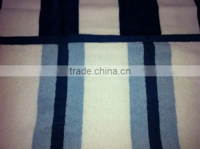 Velour stripe bath towel