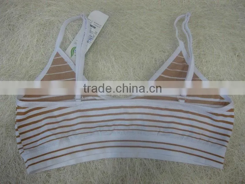 Lady's seamless bra nylon cotton spandex
