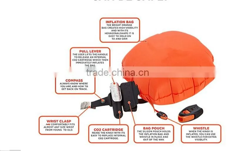Drowning Swim lifesaving Bracelet Airbag AirBottle Drowning Rescure Wristband