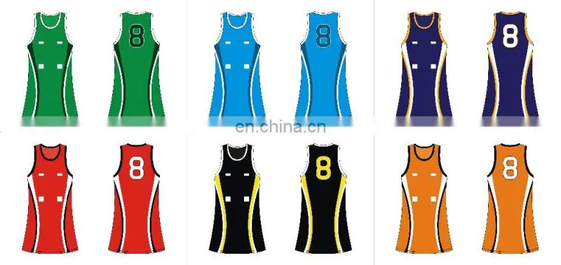 trendy new style custom netball wear in good quality
