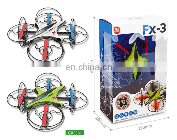 Fineco FX-3 6-axis Gryo Professional Mini Dron 3D Roll RC UFO Quad copter with LED Radio Control Drone