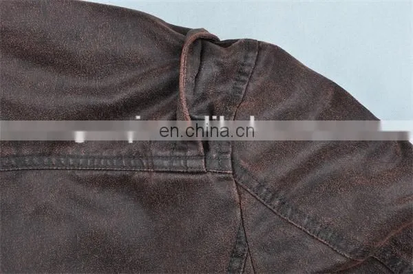 2015 New Leather Motorbike Men Denim Jackets