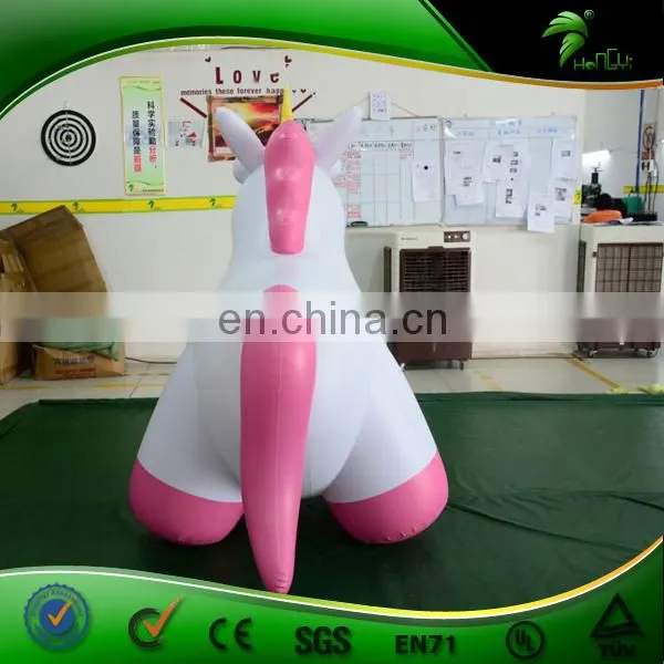 1.5m Small Bouncing Pink Inflatable Unicorn Cute Toys Pink Animal Horse