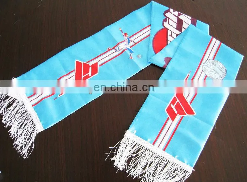 Cheap printing satin football fans scarf