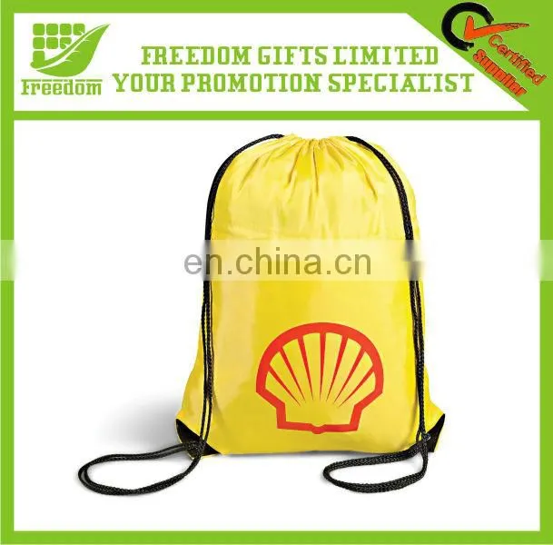 Promotional Logo Branded Polyester Drawstring Bag