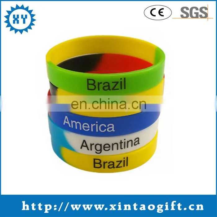 Custom Mexico colorful rubber wristbands