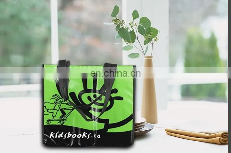 Eco green PP woven promotional bag,folding shopping bags
