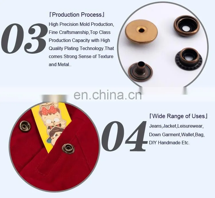 Customized Metal Brass Ring Snap Button BM10204