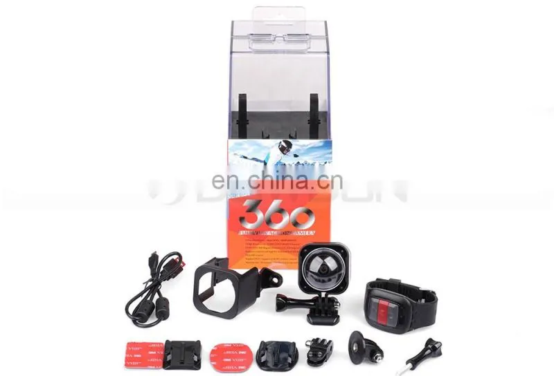 High Definition 12.4MP 360 Degree Panoramic Camera Outdoor Sports DV WIFI Mini Wireless Webcam