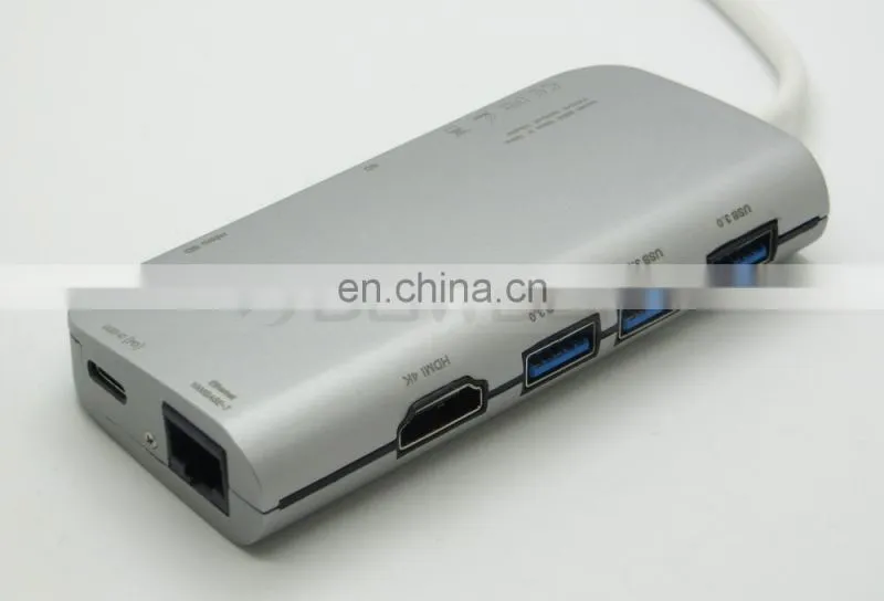 USB C Hub 8 in 1 Multi Port Adapter Type C Combo Hub for Macbook pro