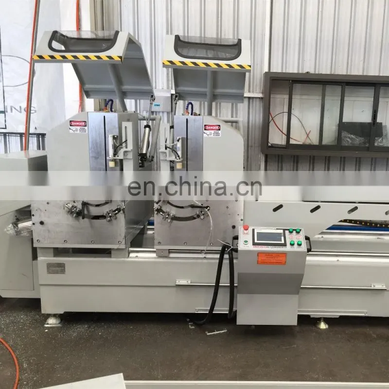 Latest Window and Door Making Machine CNC Control Automatic Double Head Cutting Saw for Aluminum Profile