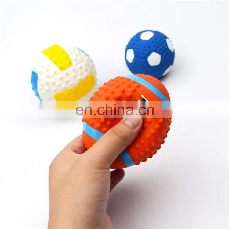Eco-friendly latex pet dog balls squeak toys chew latex pet toy