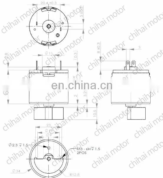 chihai motor CRS-3429SAV 24V 12V eccentric hammer Motor PMD ball bearing CNC vibrator mechanical vibrator motor