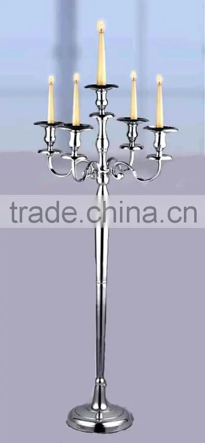 3 Lites centerpiece silver candelabra