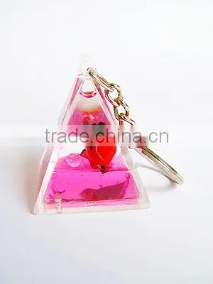 Liquid Unique Design Shape Keychain with Floater Inside, Wholesale Acrylic Key chain