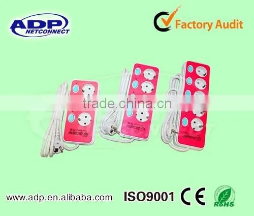 European power extension strip 4/5/6 gangs with single switch