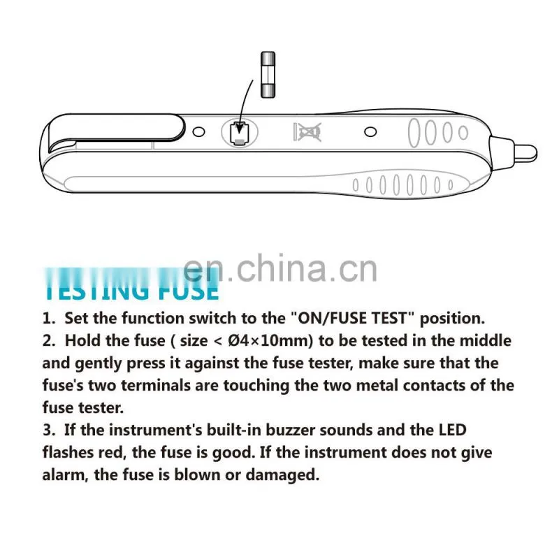 Allosun GK13 Non-Contact AC VOLTAGE DETECTOR Tester Christmas Light Bulb Tester & Fuse Inspector 12-600 V AC Light Fuse Check