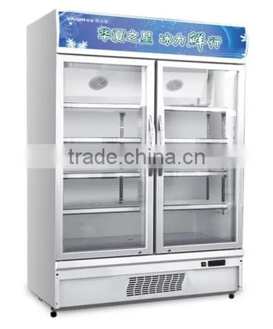 Promotion retail compressor beverage cooler with led light