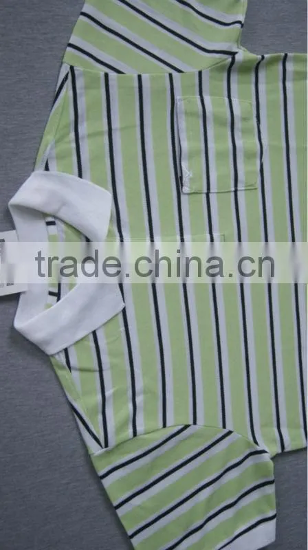 Hot sell!2013 100% polyester men striped polo shirt/mens polo collar striped t shirt