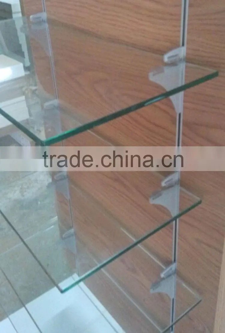 Retail store slatwall tempered glass gondola for pharmacy
