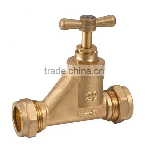 HR4040 brass water stop bibocock stop valve
