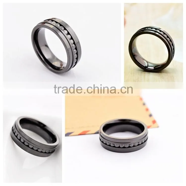 Jewelry parts wholesale black stone ring made in china