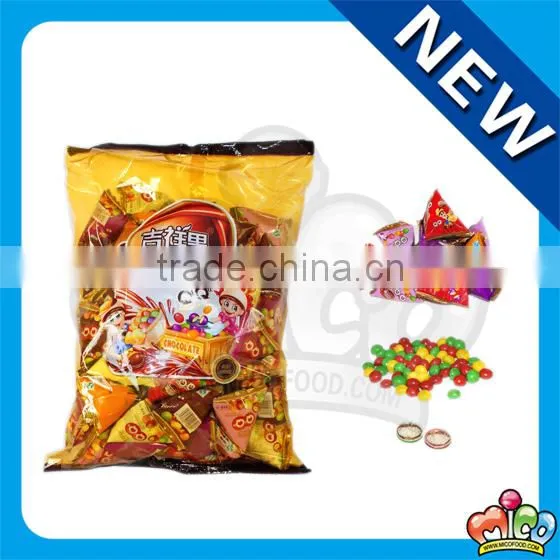 chocolate coated puffing candy