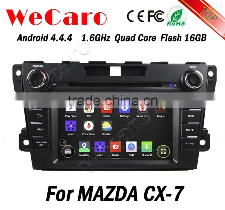 Wecaro in dash touch screen Android 4.4.4 car radio multimedia dvd player for mazda cx-7 autoradio car dvd gps navigation system