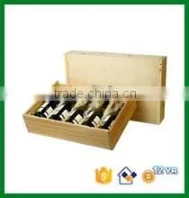 Customized wooden wine box with handle