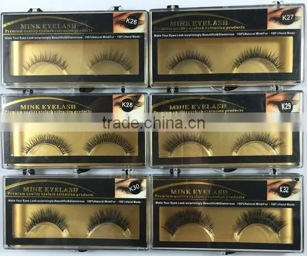 Private Label Faux Mink false eyelashes, Premium Black, 0.05mm chickness to 0.25mm thickness