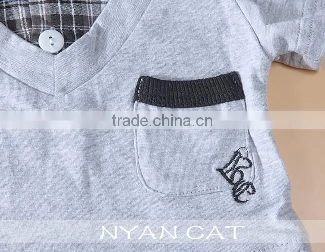 2016 New Arrival Baby Boy Kids Clothes Handsome Boy Jumpsuit Boy Lapel Rompers