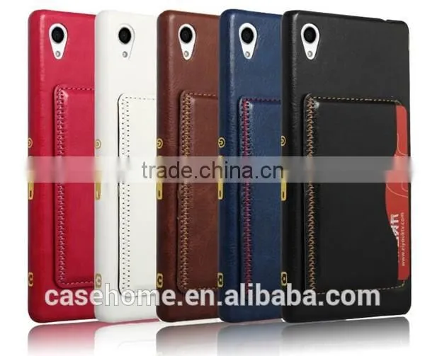 2016 Mobile Phone Back Leather Flip Case for Sony Xperia M4