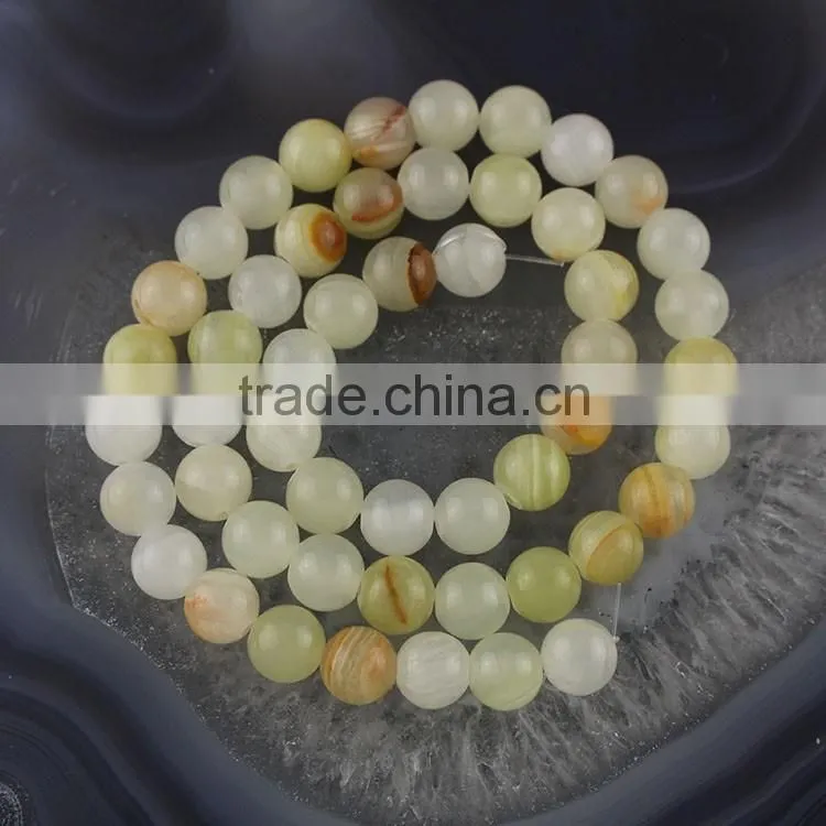YJ1124 -5 High quality light blue dyed jade stone beads strand