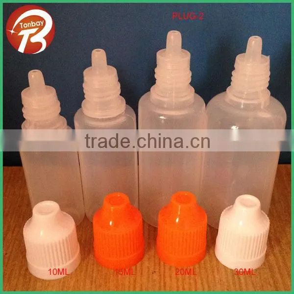 8ml empty e liquid nicotine PET clear plastic dropper bottle with long thin tip& white childproof cap
