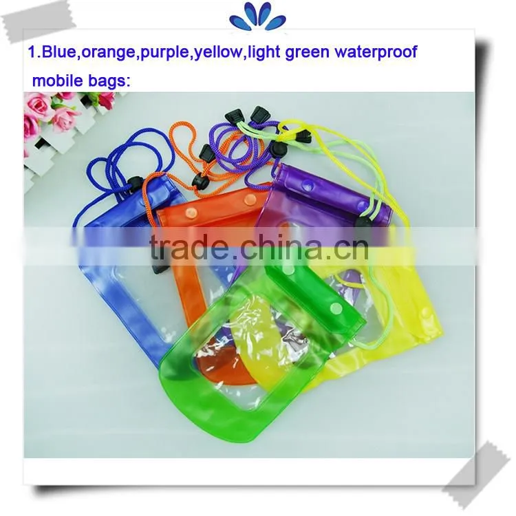 Customized mobile phone PVC waterproof bag with the color you want