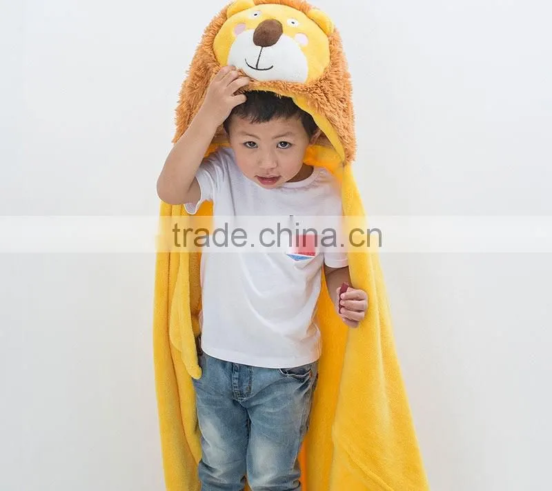 100% Cotton Soft Poncho Hooded Beach Towel