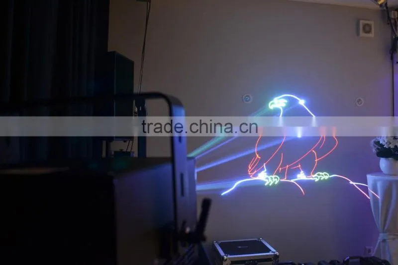 2016 RGB multi color text laser projector animation laser light 3W